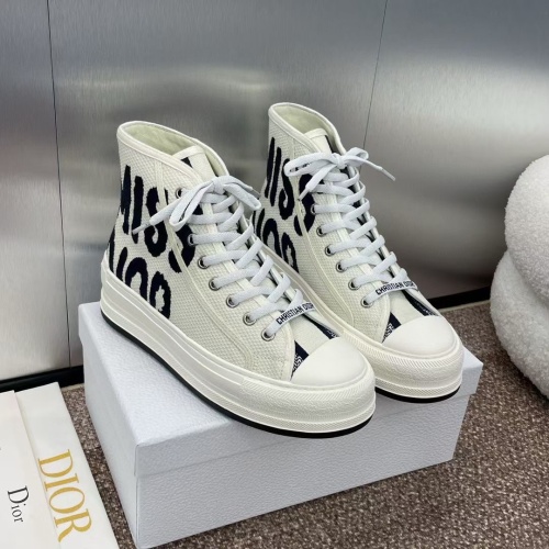 Replica Christian Dior High Top Shoes For Women #1259045 $105.00 USD for Wholesale