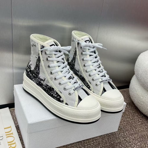 Replica Christian Dior High Top Shoes For Women #1259048 $105.00 USD for Wholesale