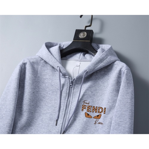 Replica Fendi Hoodies Long Sleeved For Men #1259867 $56.00 USD for Wholesale