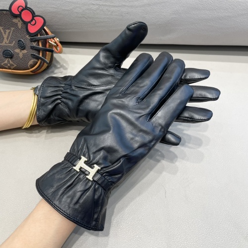 Replica Hermes Gloves For Women #1260820 $48.00 USD for Wholesale