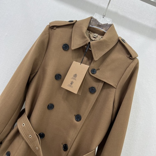 Replica Burberry Trench Coat Long Sleeved For Women #1263609 $202.00 USD for Wholesale