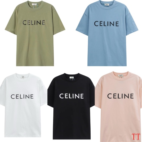 Replica Celine T-Shirts Short Sleeved For Unisex #1264278 $32.00 USD for Wholesale