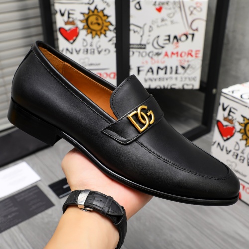 Replica Dolce & Gabbana D&G Leather Shoes For Men #1264786 $82.00 USD for Wholesale