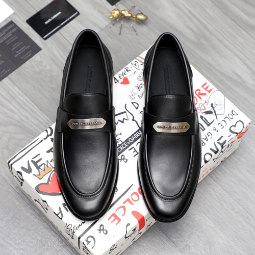 Replica Dolce & Gabbana D&G Leather Shoes For Men #1264789 $82.00 USD for Wholesale