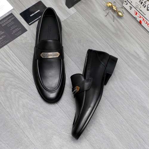 Replica Dolce & Gabbana D&G Leather Shoes For Men #1264789 $82.00 USD for Wholesale