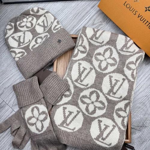 Cheap Louis Vuitton LV Hat and Scarf and Glove Set #1265208, $$72.00 USD On Louis Vuitton LV Hat and Scarf and Glove Set