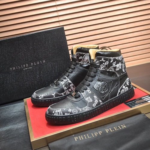 Cheap Philipp Plein PP High Tops Shoes For Men #1265784, $$105.00 USD On Philipp Plein PP High Tops Shoes