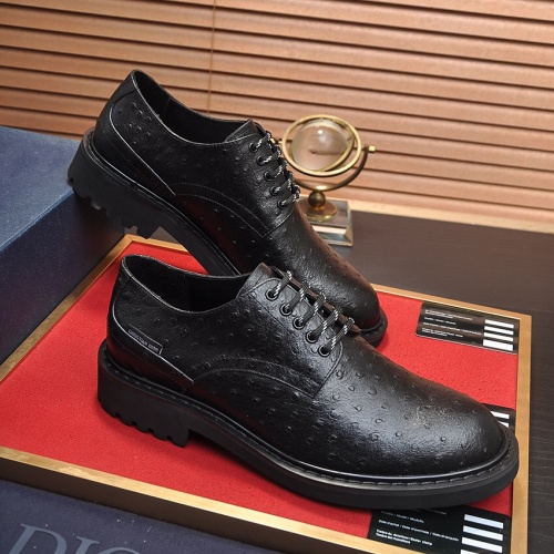 Replica Christian Dior Leather Shoes For Men #1265914 $100.00 USD for Wholesale