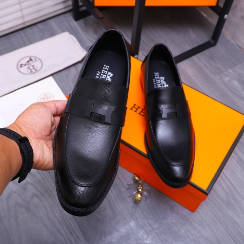 Replica Hermes Leather Shoes For Men #1266669 $82.00 USD for Wholesale