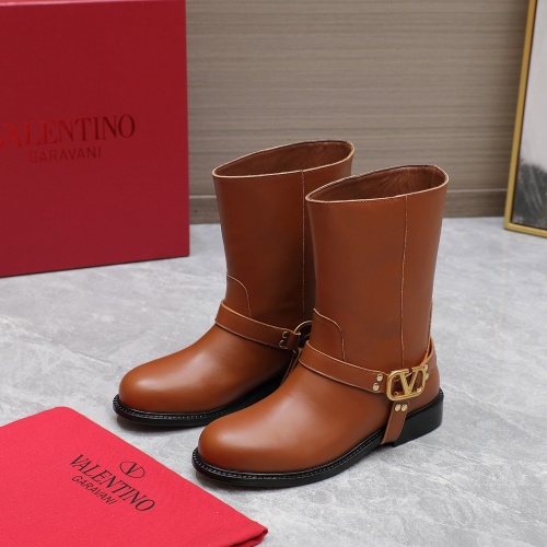 Replica Valentino Boots For Women #1266792 $150.00 USD for Wholesale