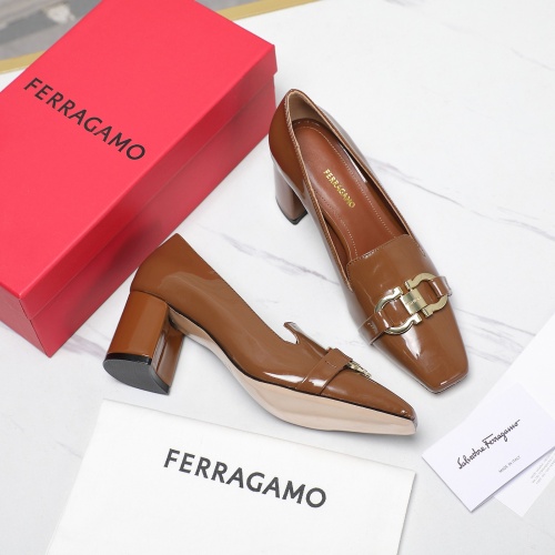 Cheap Salvatore Ferragamo High-Heeled Shoes For Women #1267141, $$108.00 USD On Salvatore Ferragamo High-Heeled Shoes