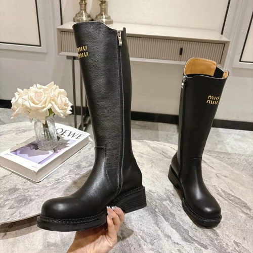 Replica MIU MIU Boots For Women #1267226 $145.00 USD for Wholesale