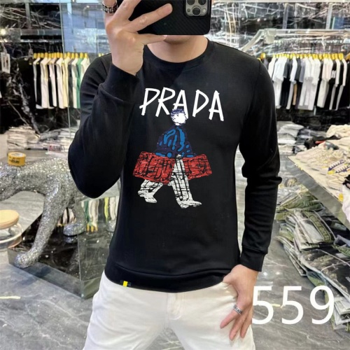 Cheap Prada Hoodies Long Sleeved For Men #1267544, $$48.00 USD On Prada Hoodies