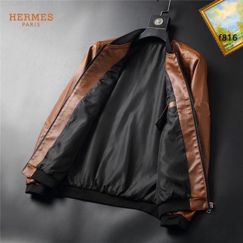 Replica Hermes Jackets Long Sleeved For Men #1268053 $60.00 USD for Wholesale