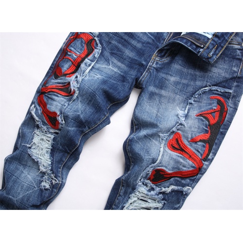 Replica Philipp Plein PP Jeans For Men #1268147 $48.00 USD for Wholesale