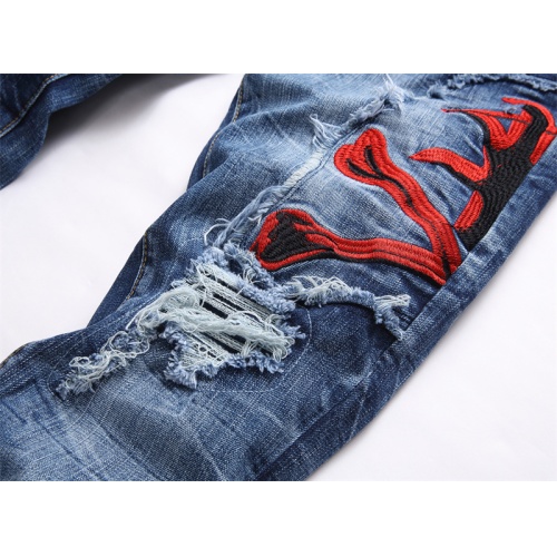 Replica Philipp Plein PP Jeans For Men #1268147 $48.00 USD for Wholesale