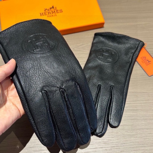 Replica Hermes Gloves For Men #1269193 $48.00 USD for Wholesale