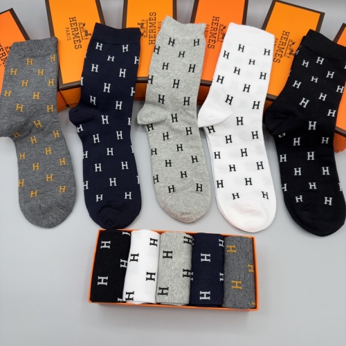 Replica Hermes Socks #1269619 $29.00 USD for Wholesale