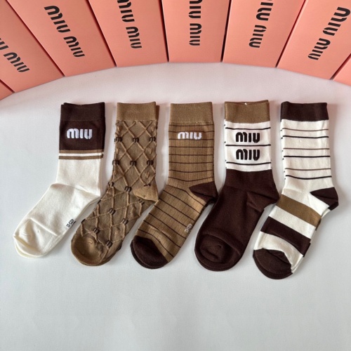 Replica MIU MIU Socks #1269745 $29.00 USD for Wholesale