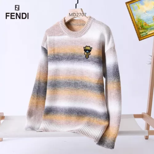 Replica Fendi Sweaters Long Sleeved For Men #1272449 $48.00 USD for Wholesale