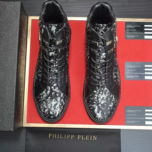 Replica Philipp Plein PP High Tops Shoes For Men #1274372 $88.00 USD for Wholesale