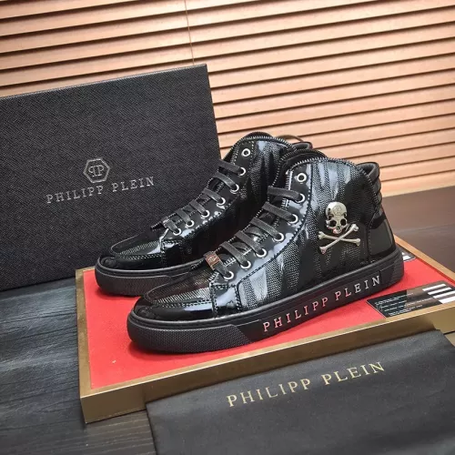 Cheap Philipp Plein PP High Tops Shoes For Men #1274377, $$88.00 USD On Philipp Plein PP High Tops Shoes