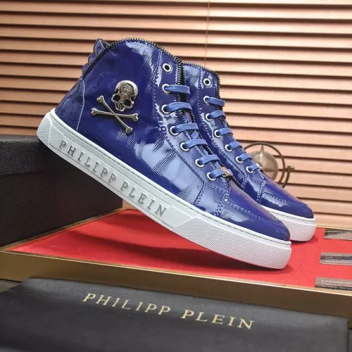 Replica Philipp Plein PP High Tops Shoes For Men #1274379 $88.00 USD for Wholesale