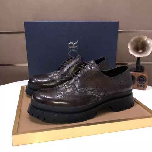 Replica Christian Dior Leather Shoes For Men #1274588 $92.00 USD for Wholesale