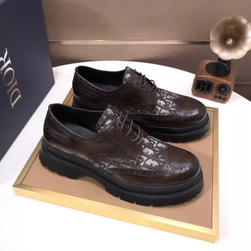 Replica Christian Dior Leather Shoes For Men #1274588 $92.00 USD for Wholesale