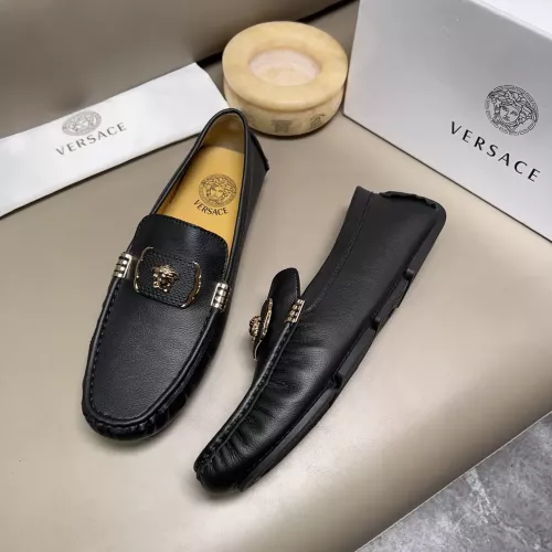 Replica Versace Leather Shoes For Men #1274763 $68.00 USD for Wholesale