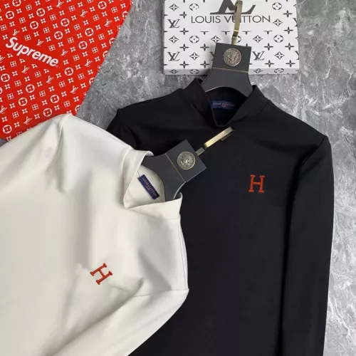 Replica Hermes T-Shirts Long Sleeved For Men #1278446 $45.00 USD for Wholesale