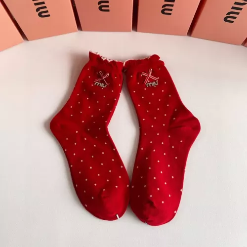 Replica MIU MIU Socks #1279703 $29.00 USD for Wholesale