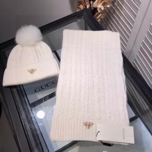 Cheap Gucci Hat and Scarf Set #1279863, $$56.00 USD On Gucci Hat and Scarf and Glove Set