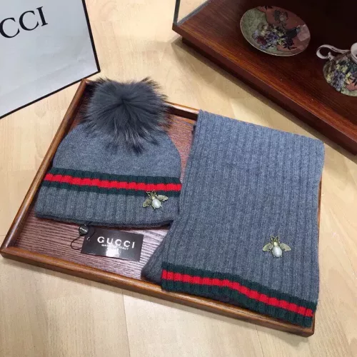 Cheap Gucci Hat and Scarf Set #1279866, $$56.00 USD On Gucci Hat and Scarf and Glove Set