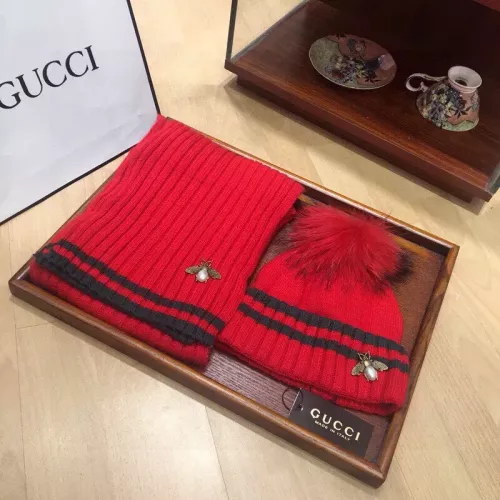 Cheap Gucci Hat and Scarf Set #1279867, $$56.00 USD On Gucci Hat and Scarf and Glove Set