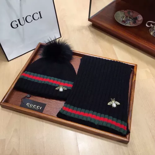 Cheap Gucci Hat and Scarf Set #1279868, $$56.00 USD On Gucci Hat and Scarf and Glove Set