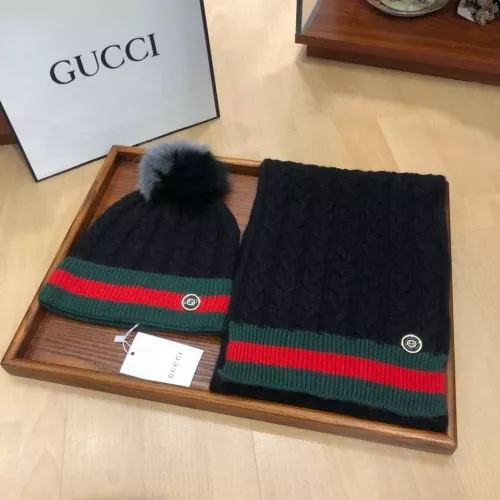 Cheap Gucci Hat and Scarf Set #1279872, $$56.00 USD On Gucci Hat and Scarf and Glove Set