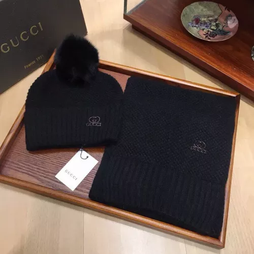 Cheap Gucci Hat and Scarf Set #1279876, $$56.00 USD On Gucci Hat and Scarf and Glove Set