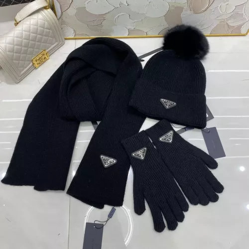 Replica Prada Hat and Scarf and Glove Set #1279933 $48.00 USD for Wholesale