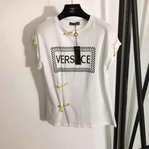 Cheap Versace T-Shirts Short Sleeved For Women #1280052, $$60.00 USD On Versace T-Shirts