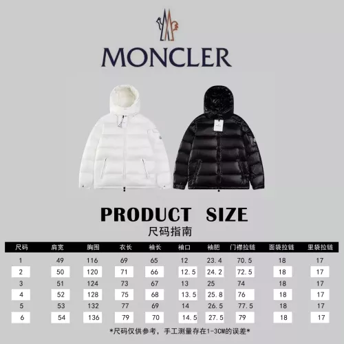 Replica Moncler Down Feather Coat Long Sleeved For Unisex #1280198 $162.00 USD for Wholesale