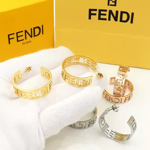 Replica Fendi Earrings For Women #1280926 $32.00 USD for Wholesale