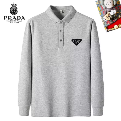 Cheap Prada T-Shirts Long Sleeved For Men #1281895, $$40.00 USD On Prada T-Shirts