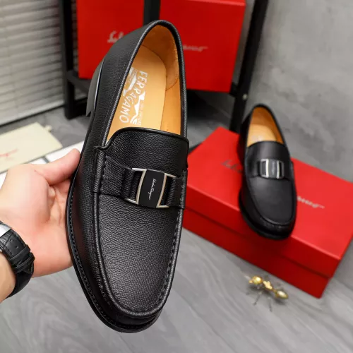 Replica Salvatore Ferragamo Leather Shoes For Men #1284697 $100.00 USD for Wholesale