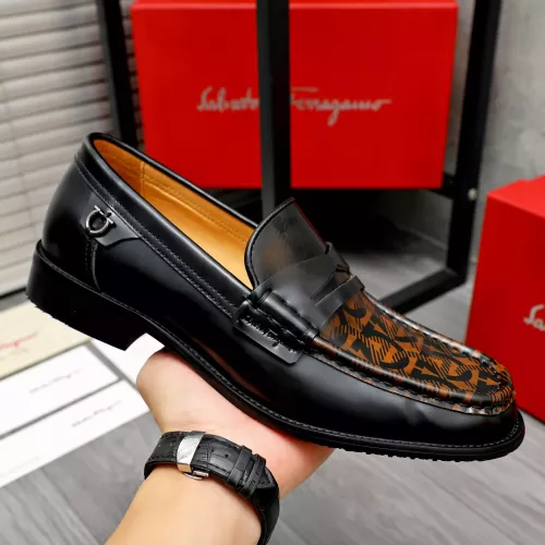 Replica Salvatore Ferragamo Leather Shoes For Men #1284699 $100.00 USD for Wholesale