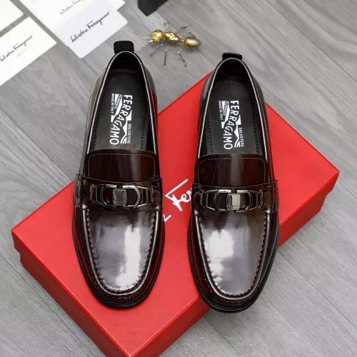 Replica Salvatore Ferragamo Leather Shoes For Men #1284701 $100.00 USD for Wholesale