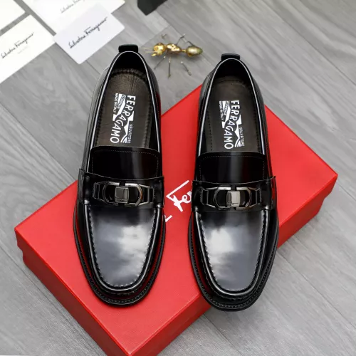 Replica Salvatore Ferragamo Leather Shoes For Men #1284702 $100.00 USD for Wholesale