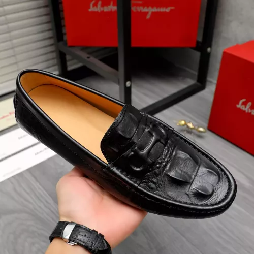 Replica Salvatore Ferragamo Leather Shoes For Men #1284736 $68.00 USD for Wholesale