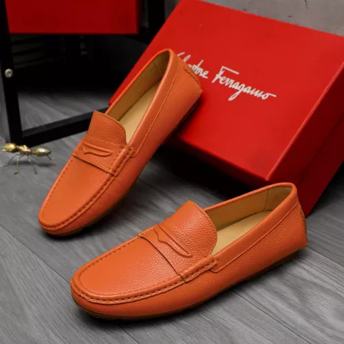 Cheap Salvatore Ferragamo Leather Shoes For Men #1284738, $$68.00 USD On Salvatore Ferragamo Leather Shoes