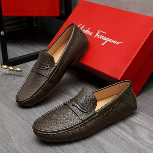 Cheap Salvatore Ferragamo Leather Shoes For Men #1284742, $$68.00 USD On Salvatore Ferragamo Leather Shoes